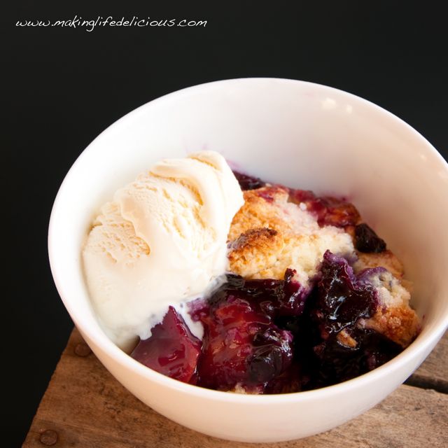 Blueberry Nectarine Cobbler