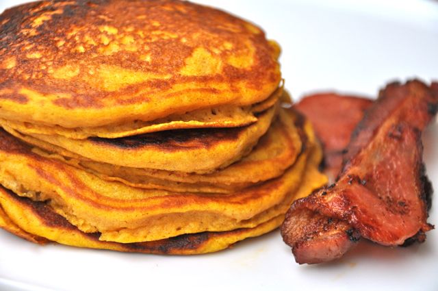 Buttermilk Pumpkin Pancakes in Celebration of Fall