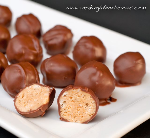 Crunchy Peanut Butter Chocolate Truffles
