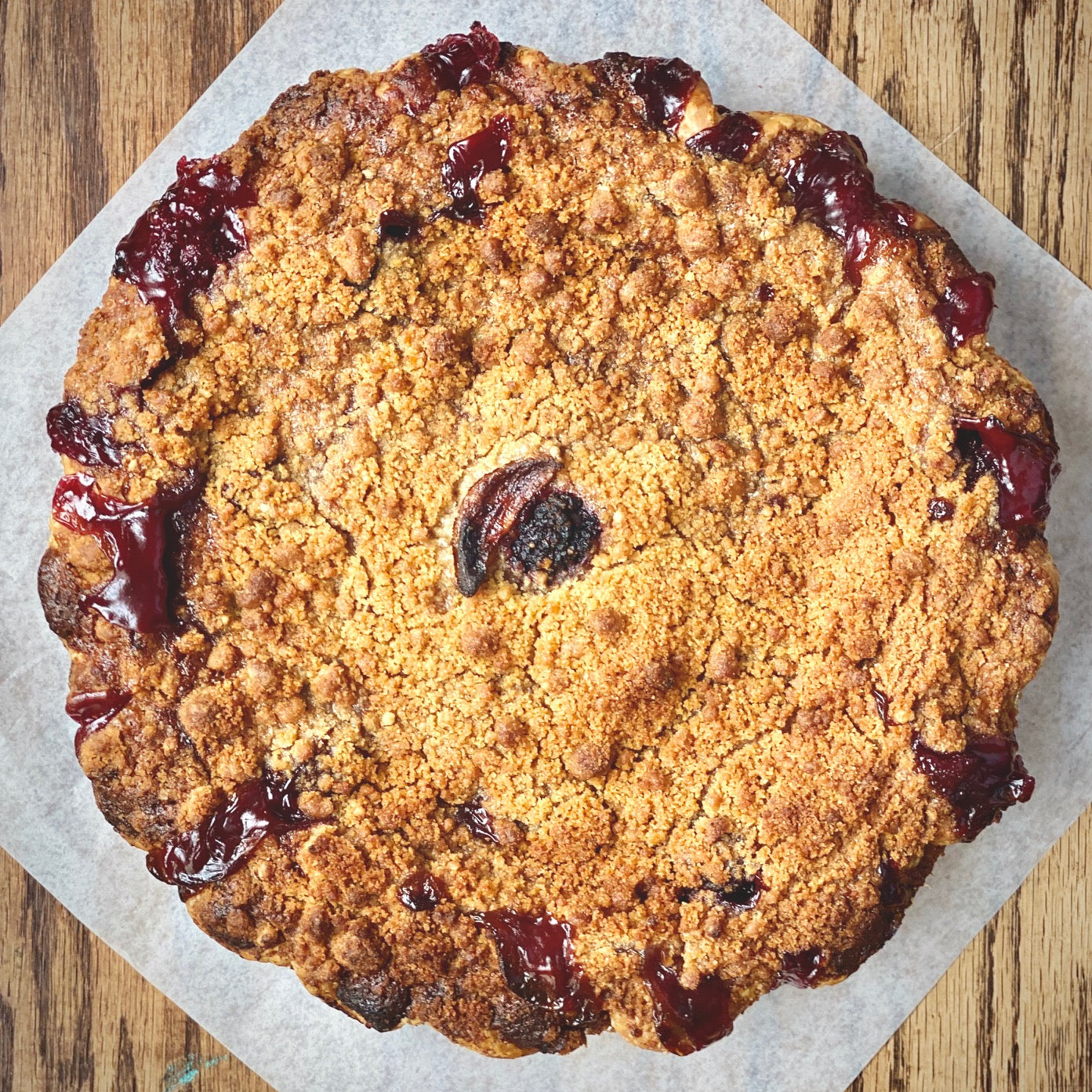 Pie - Peach Blackberry Crumb Top