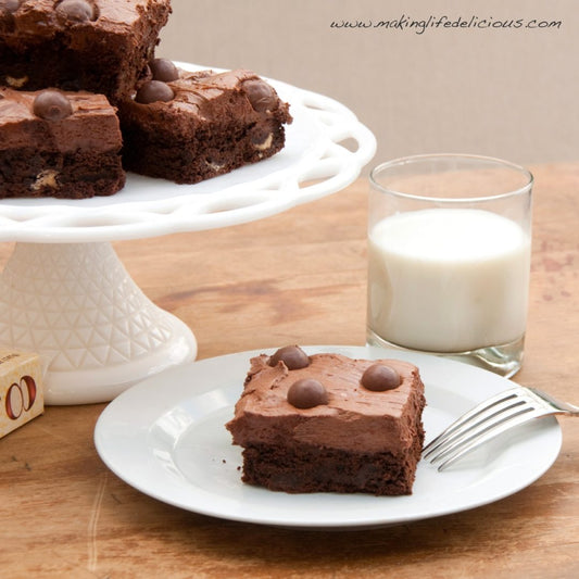 Outrageously Delicious Malted Chocolate Brownies