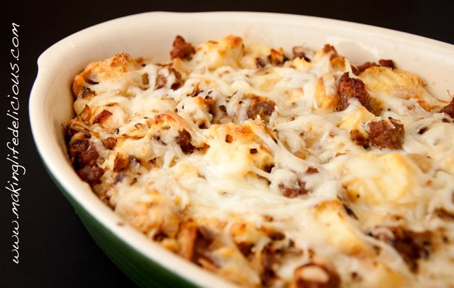 Sausage & Cheese Egg Bake
