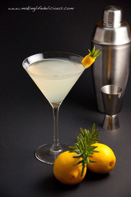 One of My Favorite Cocktails:  The Rosemary Lemontini
