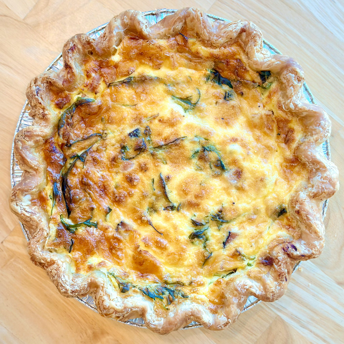 Quiche - Black Forrest Ham, Gruyere & Arugula - 10"