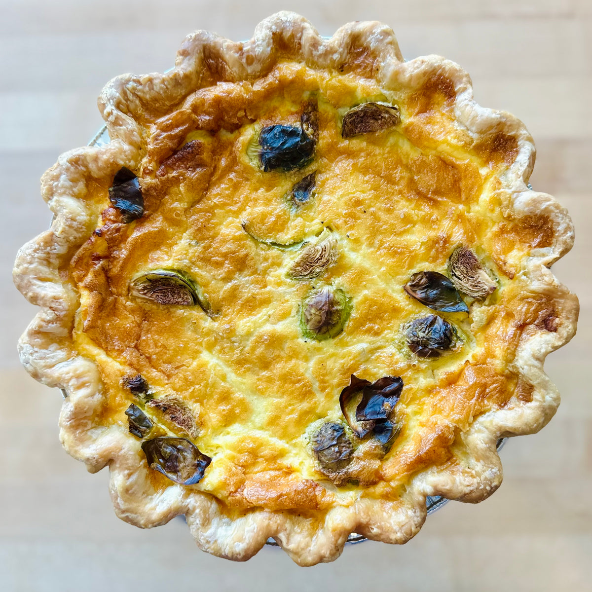 Quiche - Roasted Brussels Sprouts with Mozzarella - 10"