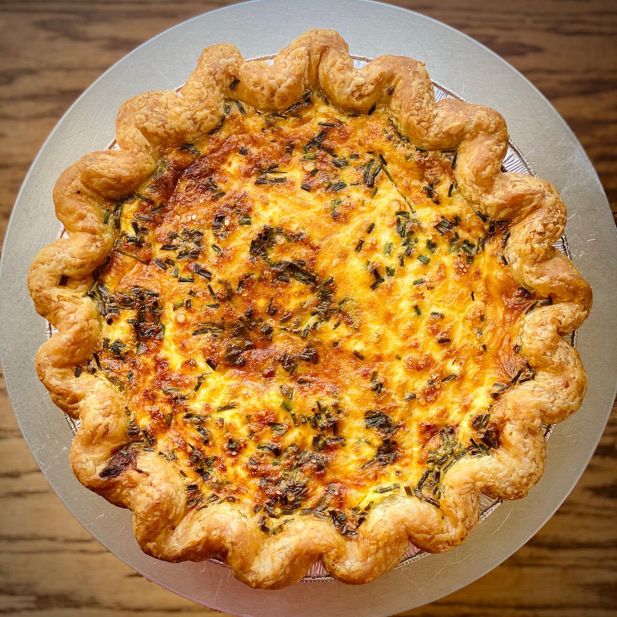 Quiche - Roasted Butternut Squash, Goat Cheese, Jack & Toasted Pine Nuts (veg) - 10"
